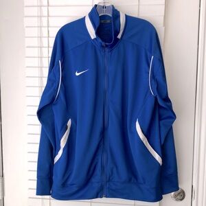 Nike Men’s Jacket Enforcer Full zip Warm Up Blue Dri Fit SZ XL